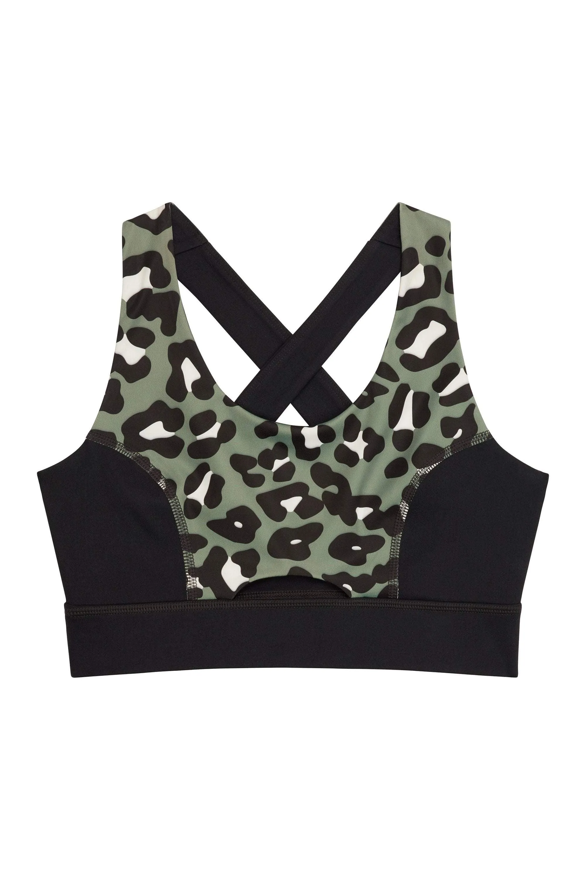 Wolf & Whistle Cross Back Bra Leopard Curve