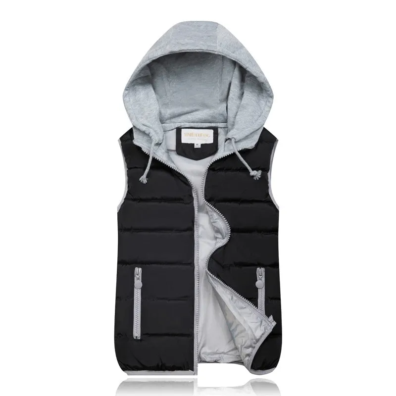 Women's Loose Slim Vest with Hood / Female Zipper Thick Warm Vest - SF0071