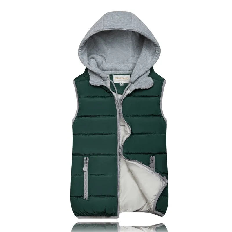 Women's Loose Slim Vest with Hood / Female Zipper Thick Warm Vest - SF0071