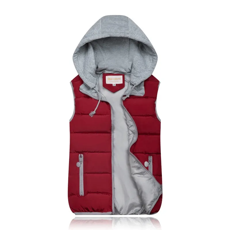 Women's Loose Slim Vest with Hood / Female Zipper Thick Warm Vest - SF0071