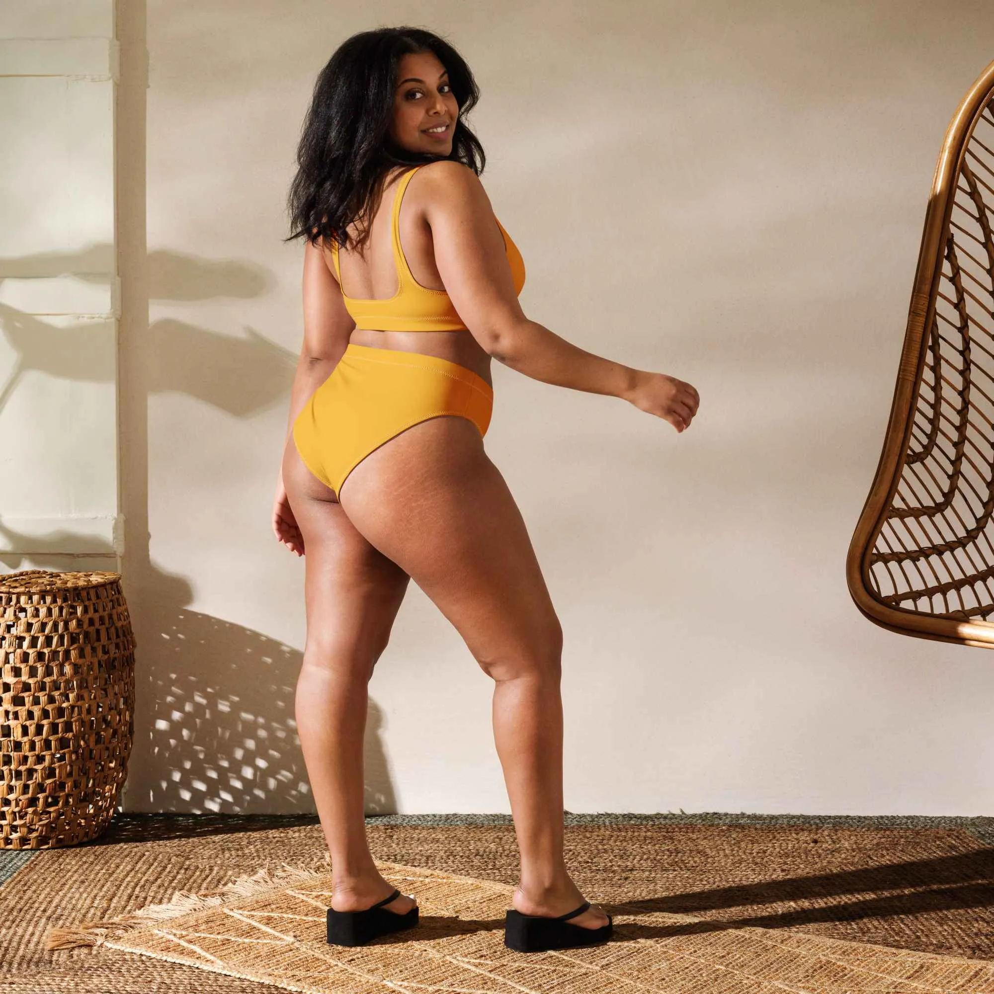 Yellow Two-Piece Swimsuit for Women