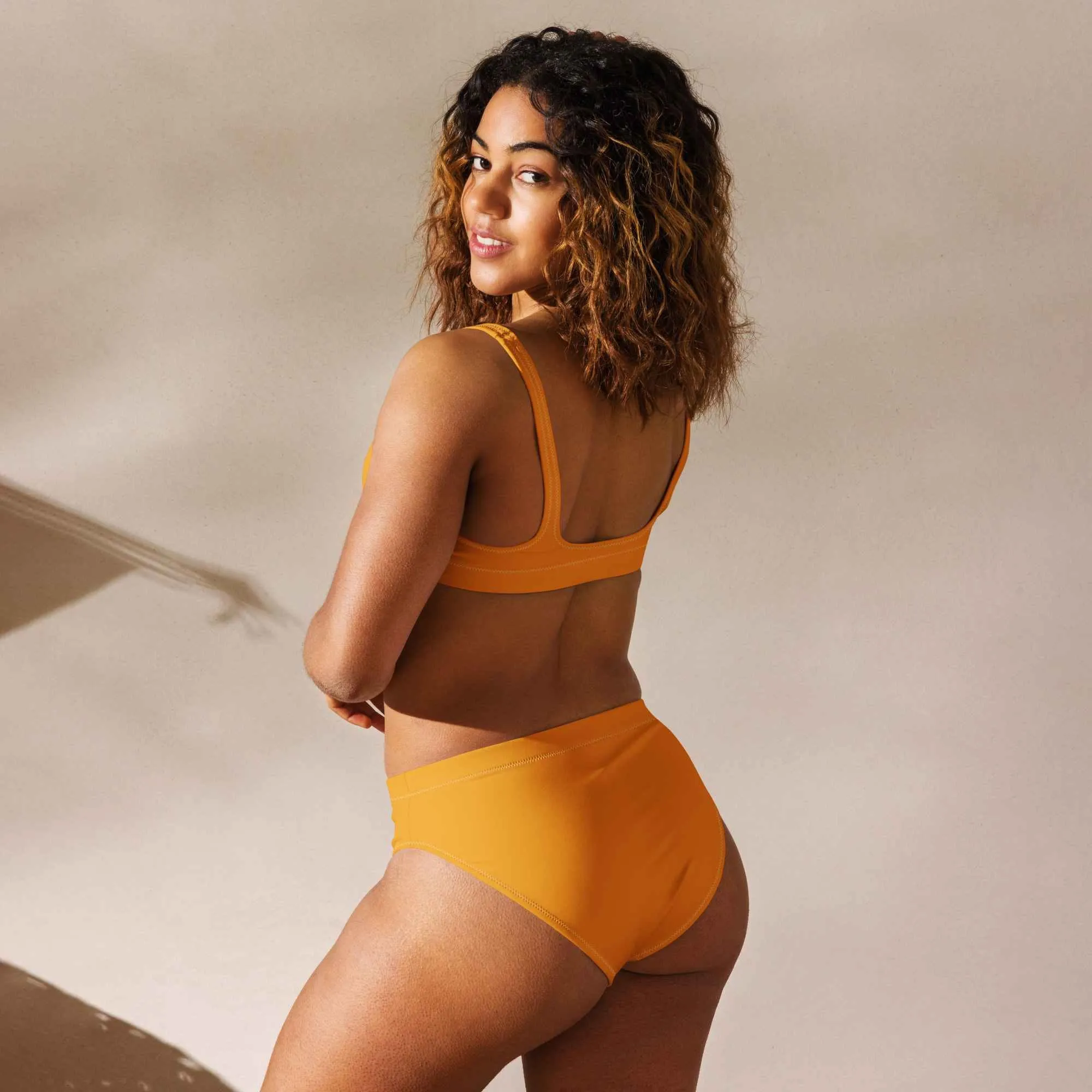 Yellow Two-Piece Swimsuit for Women